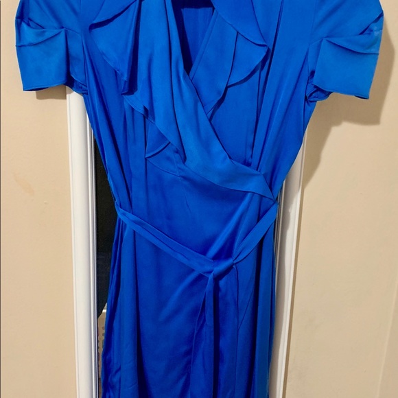 BR royal blue faux wrap dress - Picture 3 of 4